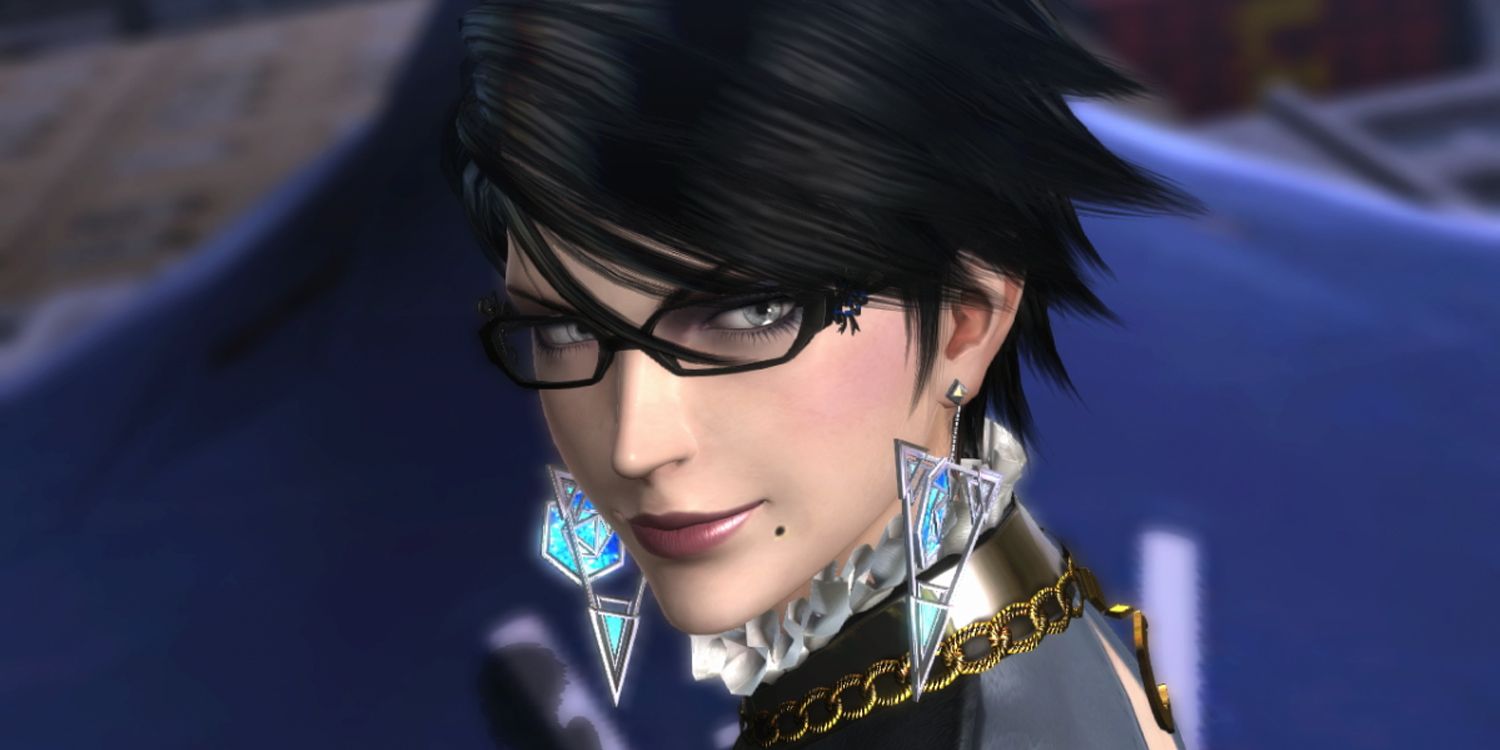 Bayonetta with short hair in her sequel Bayonetta 2