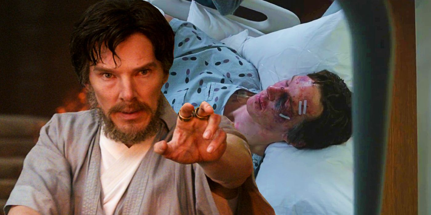 Benedict Cumberbatch as Doctor Strange in hospital and training