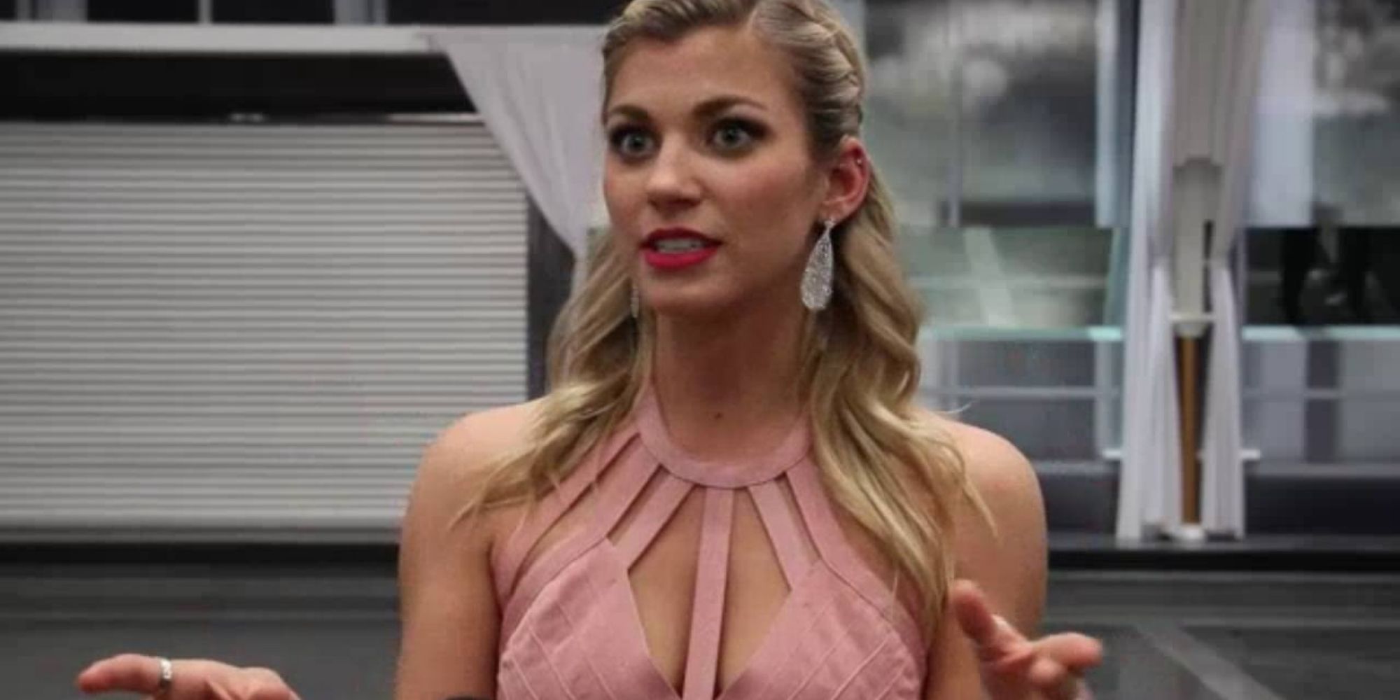 Kelsey giving an interview during Big Brother Canada