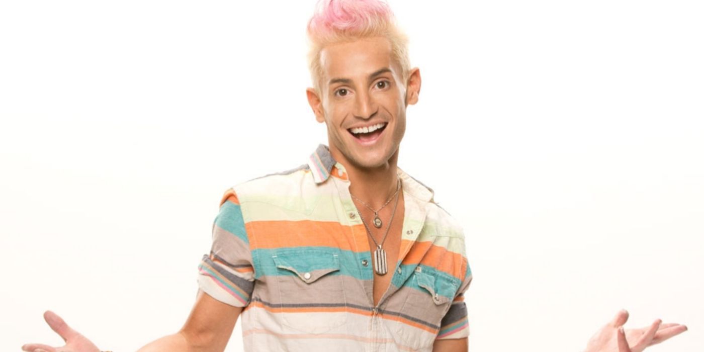 Frankie Grande smiling and posing for the camera in Big Brother.