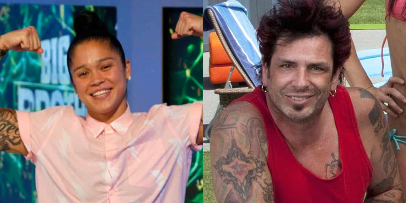 Split image: Kaycee Clarke and Dick Donato appear in scenes from Big Brother