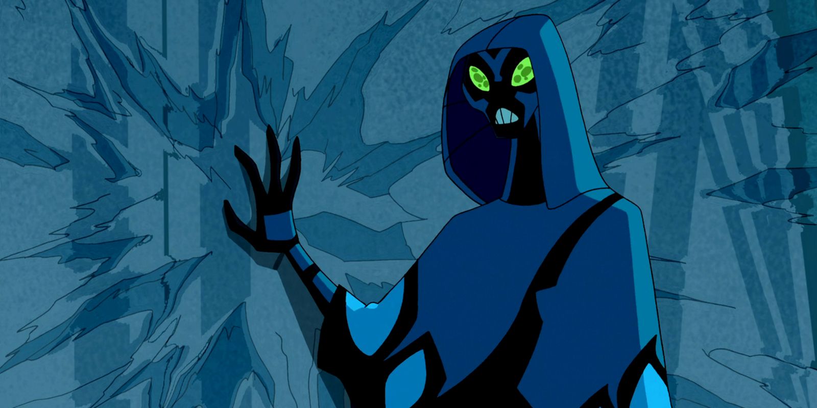 Big Chill freezing a wall in Ben 10: Alien Force