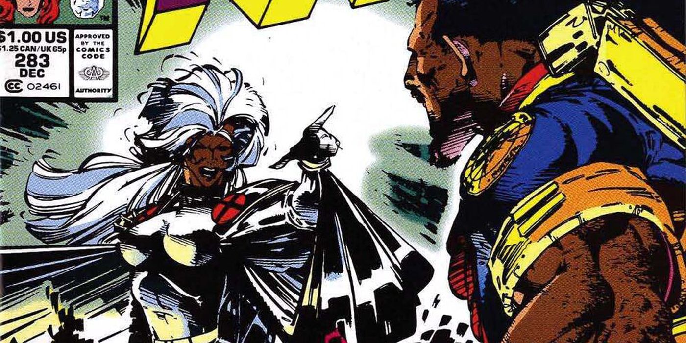 Bishop vs Tempestade em X-Men 283.