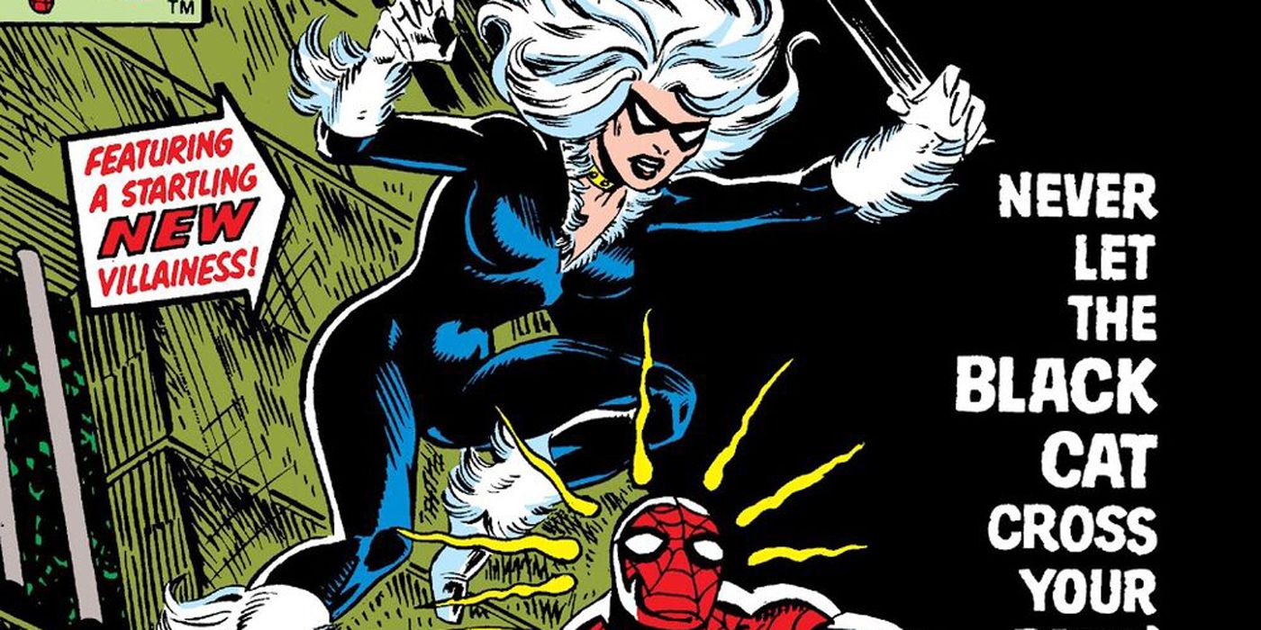 Black Cat attacks in first Spider-Man appearance in issue 194.