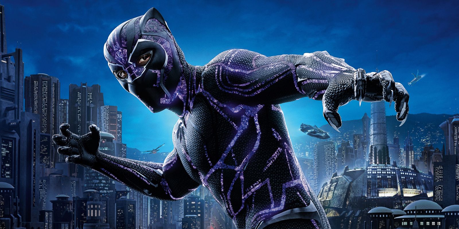 Black Panther wearing his second suit in Black Panther 2018