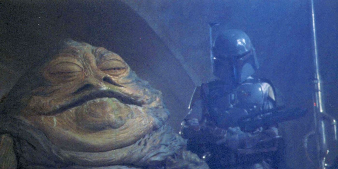 Boba Fett and Jabba the Hutt in Return of the Jedi