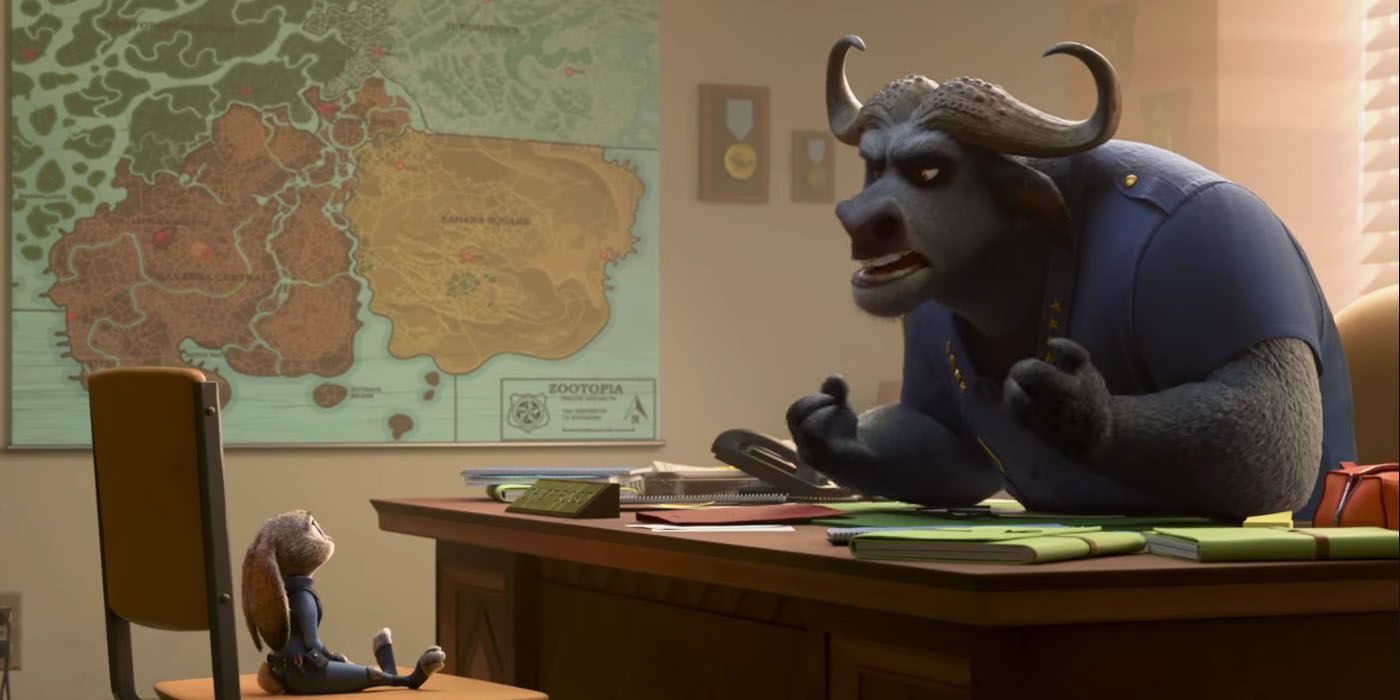 Bogo tells off Judy in Zootopia