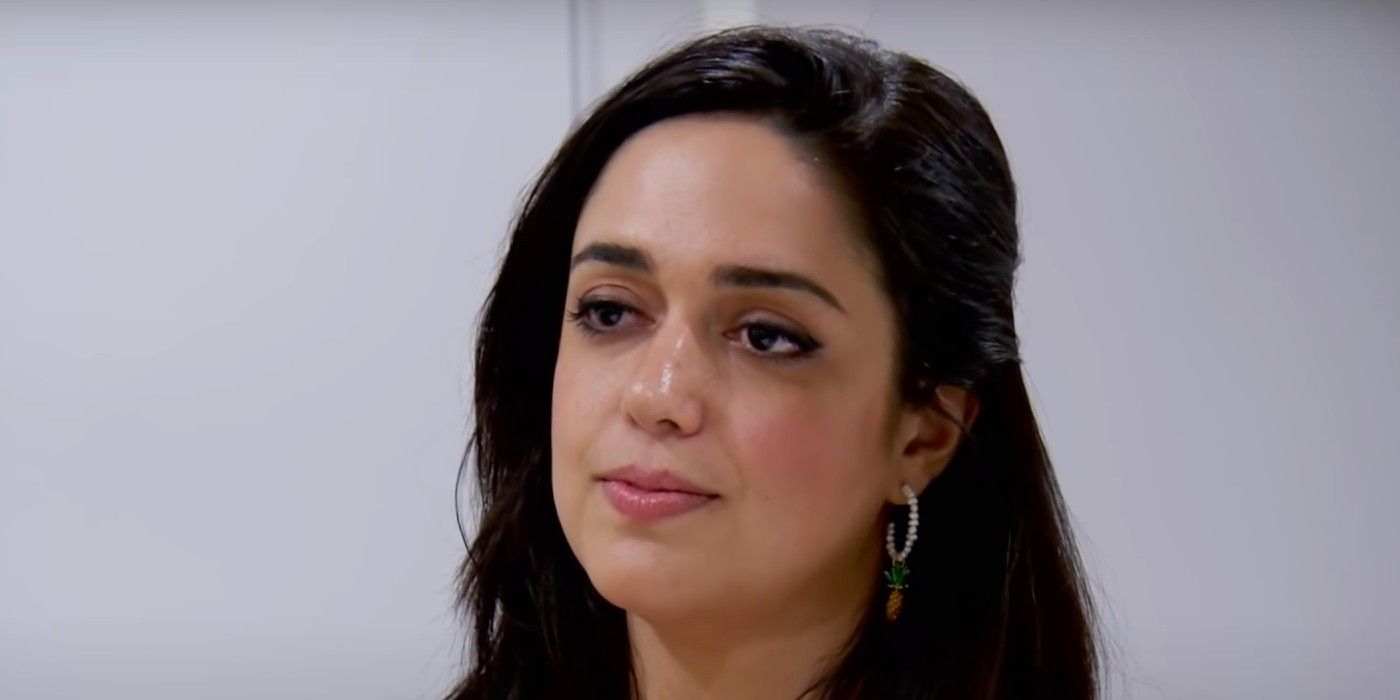 Christina Croce looking serious in Married At First Sight
