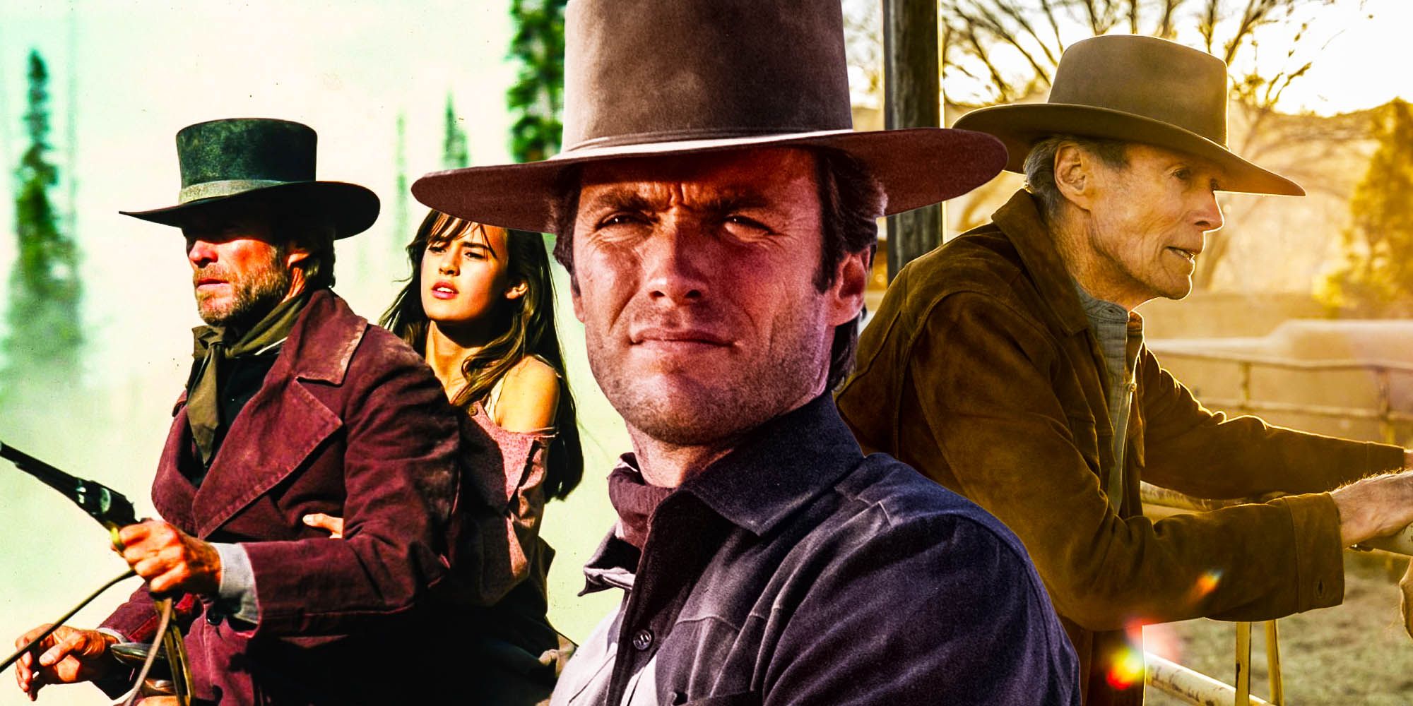 Clint Eastwood Westerns Hang em high Pale rider cry macho