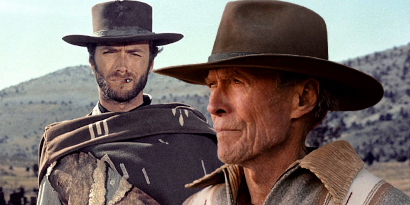 Clint Eastwood in Cry Macho and A Fistful of Dollars