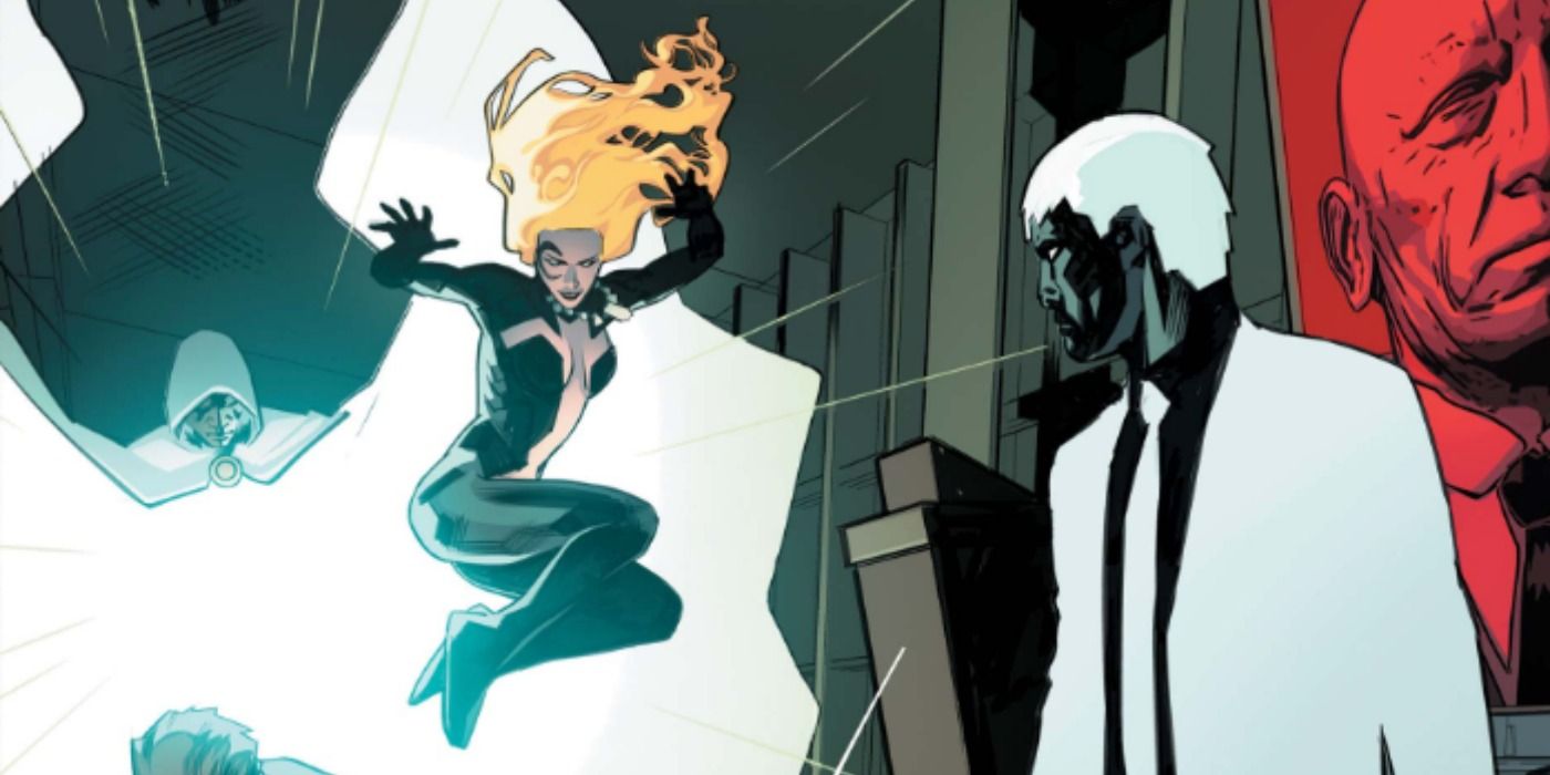 Cloak and Dagger battle Mister Negative in Marvel Comics.