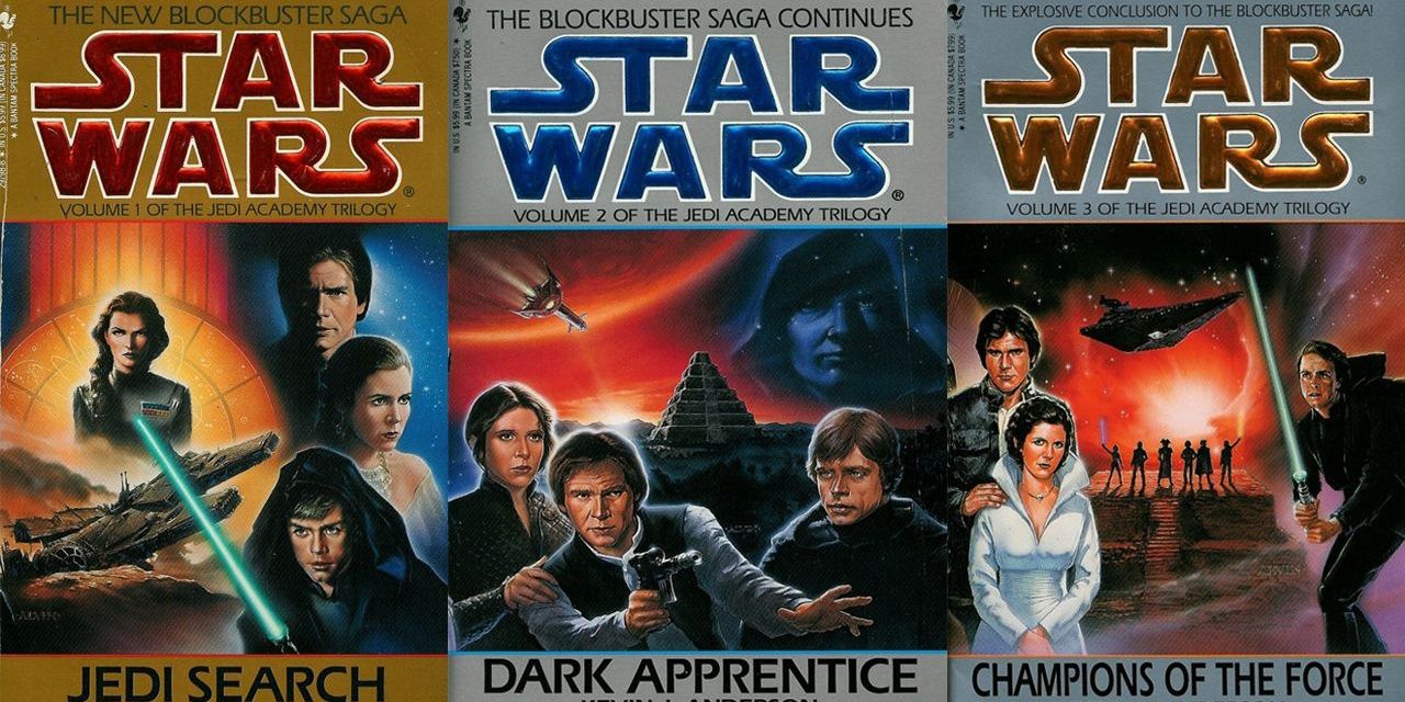 Covers of the Star Wars Jedi Academy Novels 