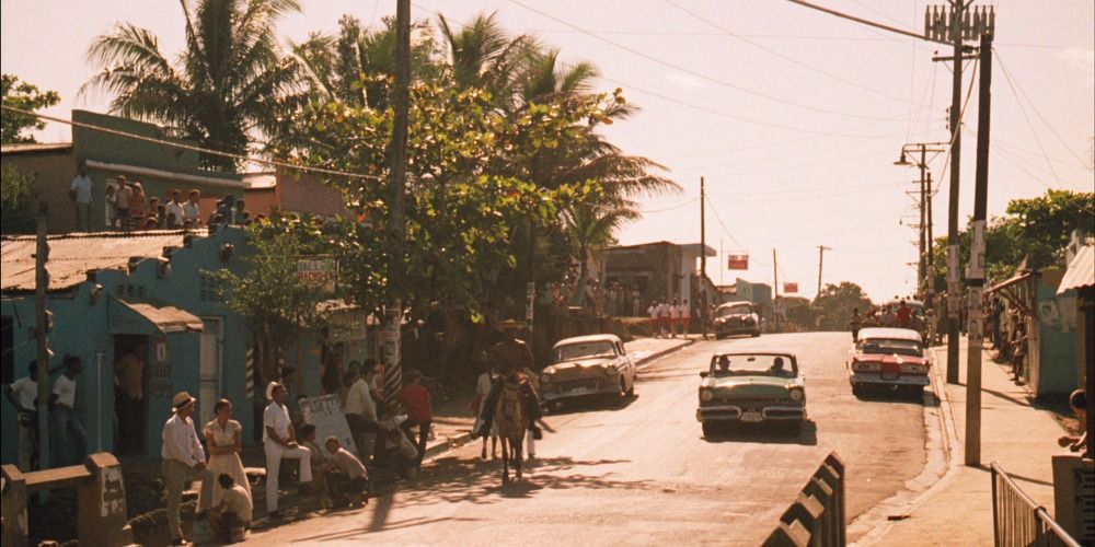 Michael Corleone's arrival in Havana in The Godfather