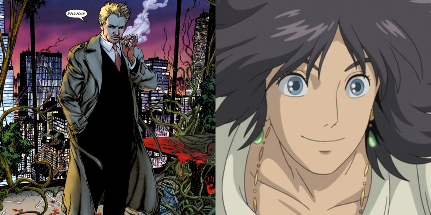 Split image showing Constantine from DC Comics, and Howl from Howl's Moving Castle