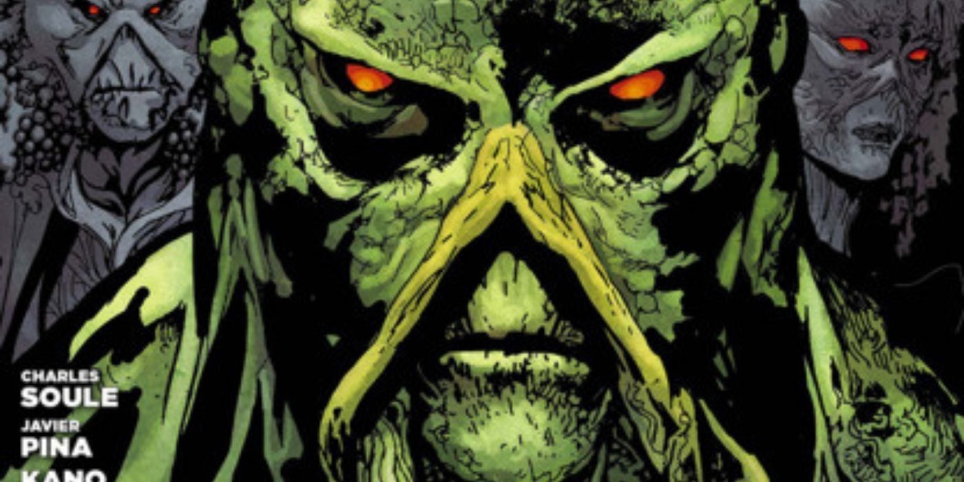 A close-up of Swamp Thing in Swamp Thing