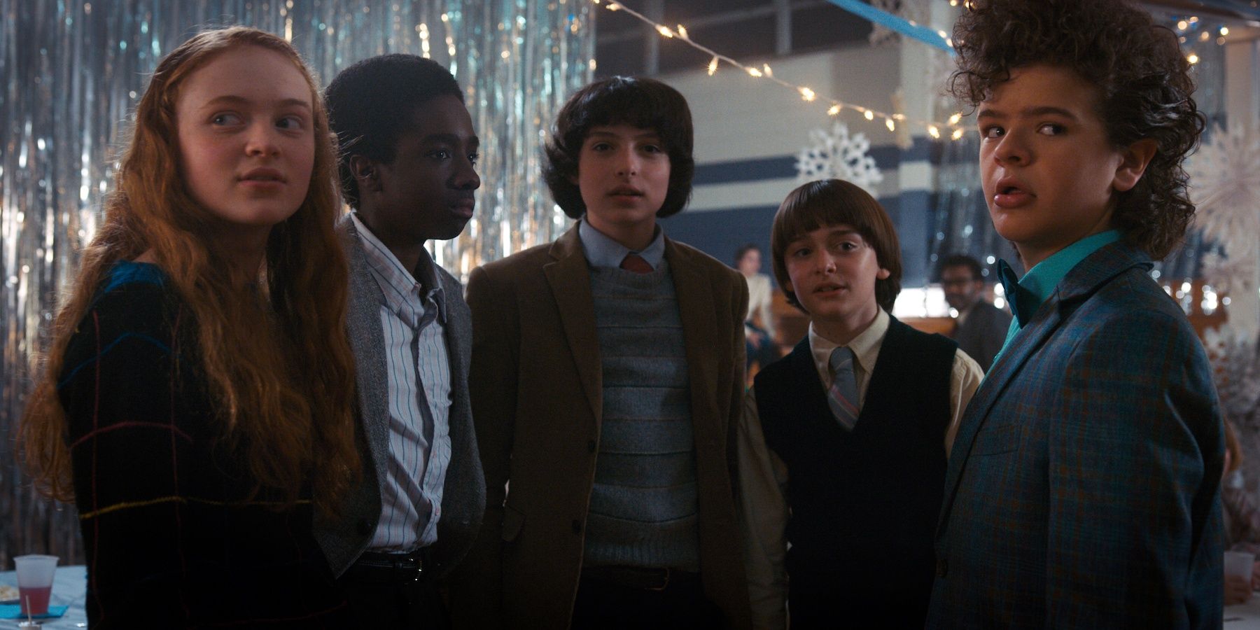 The kids at a dance in Stranger Things