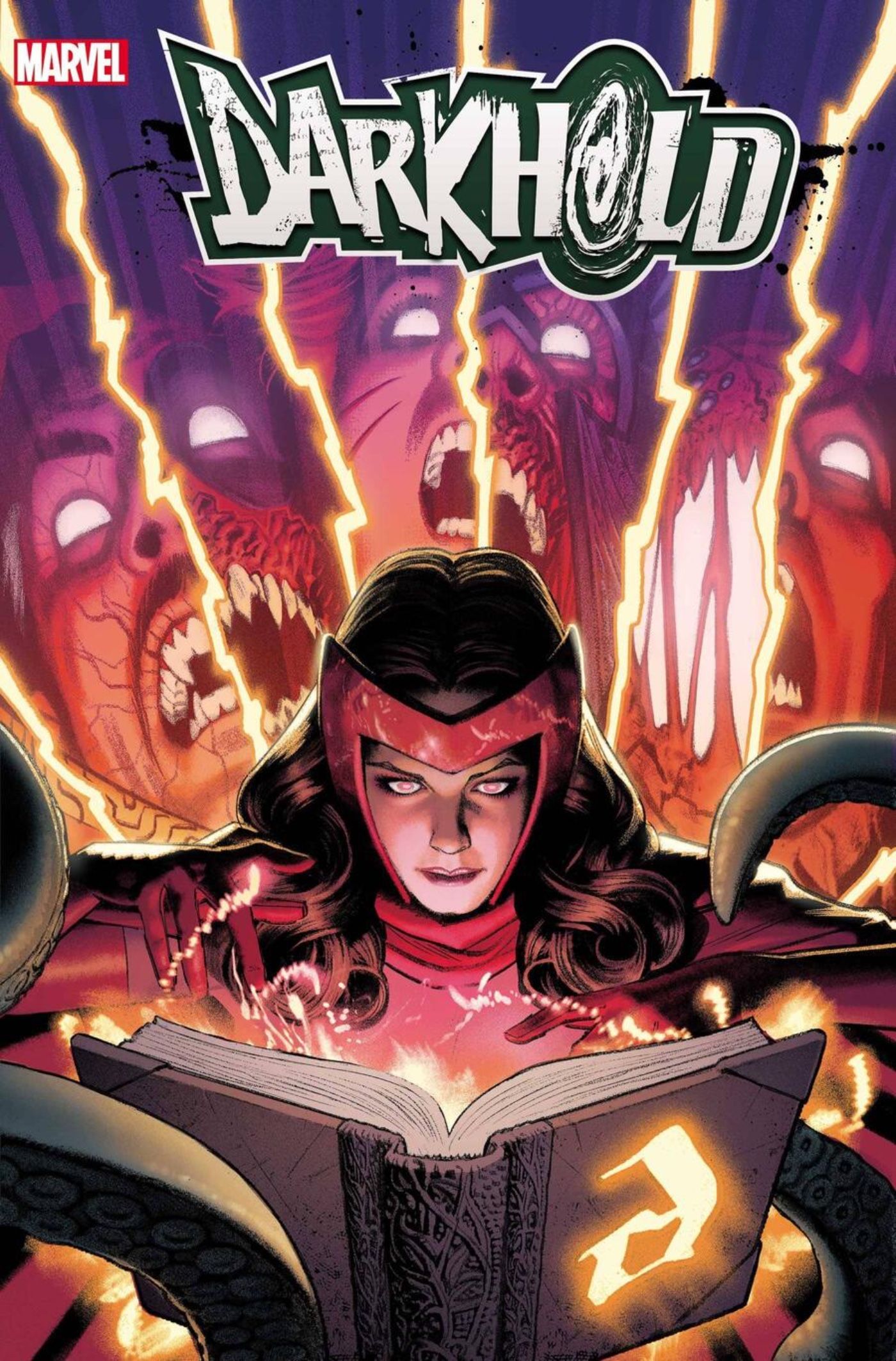 Scarlet Witch reading from the Darkhold