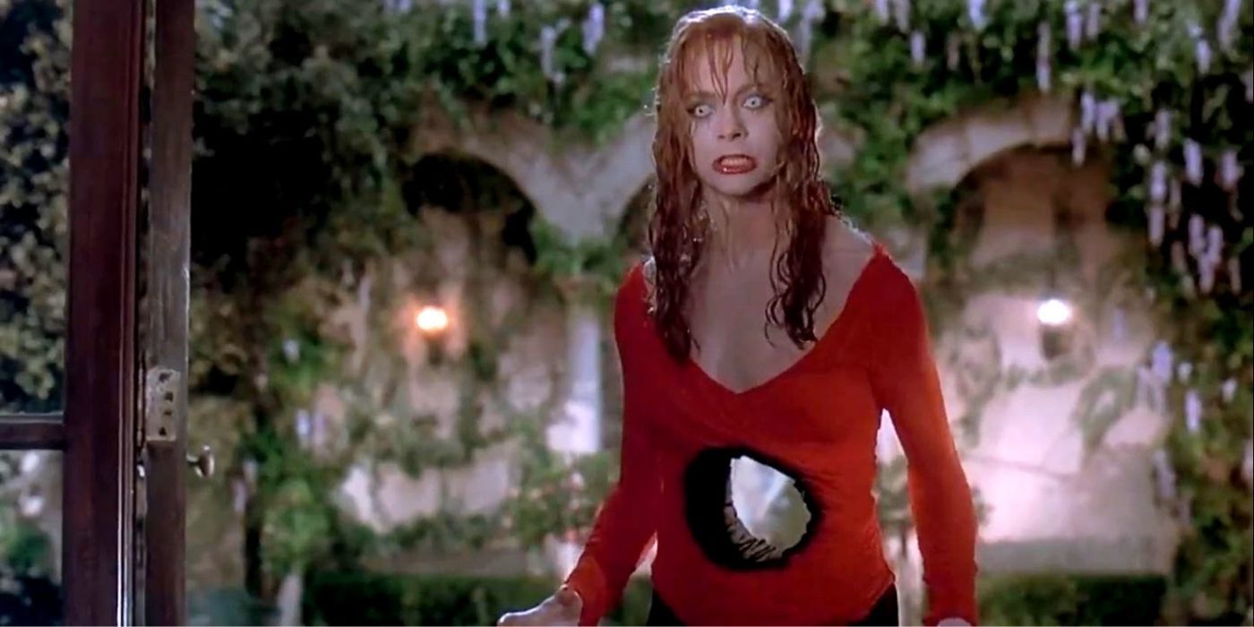 A dead Helen approaches Ernest and Madeline in Death Becomes Her