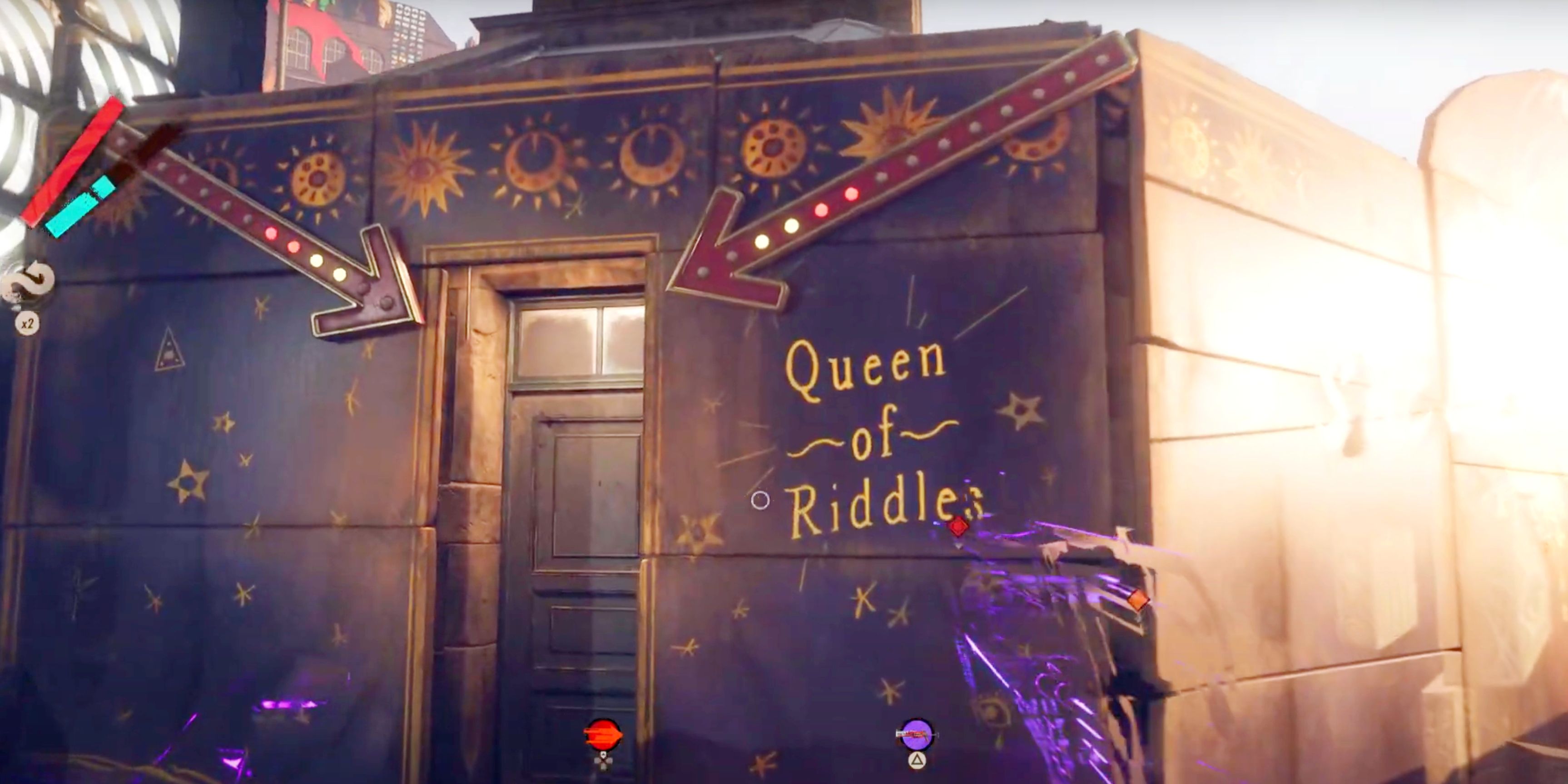 An image of The Queen of Riddles Door in Deathloop