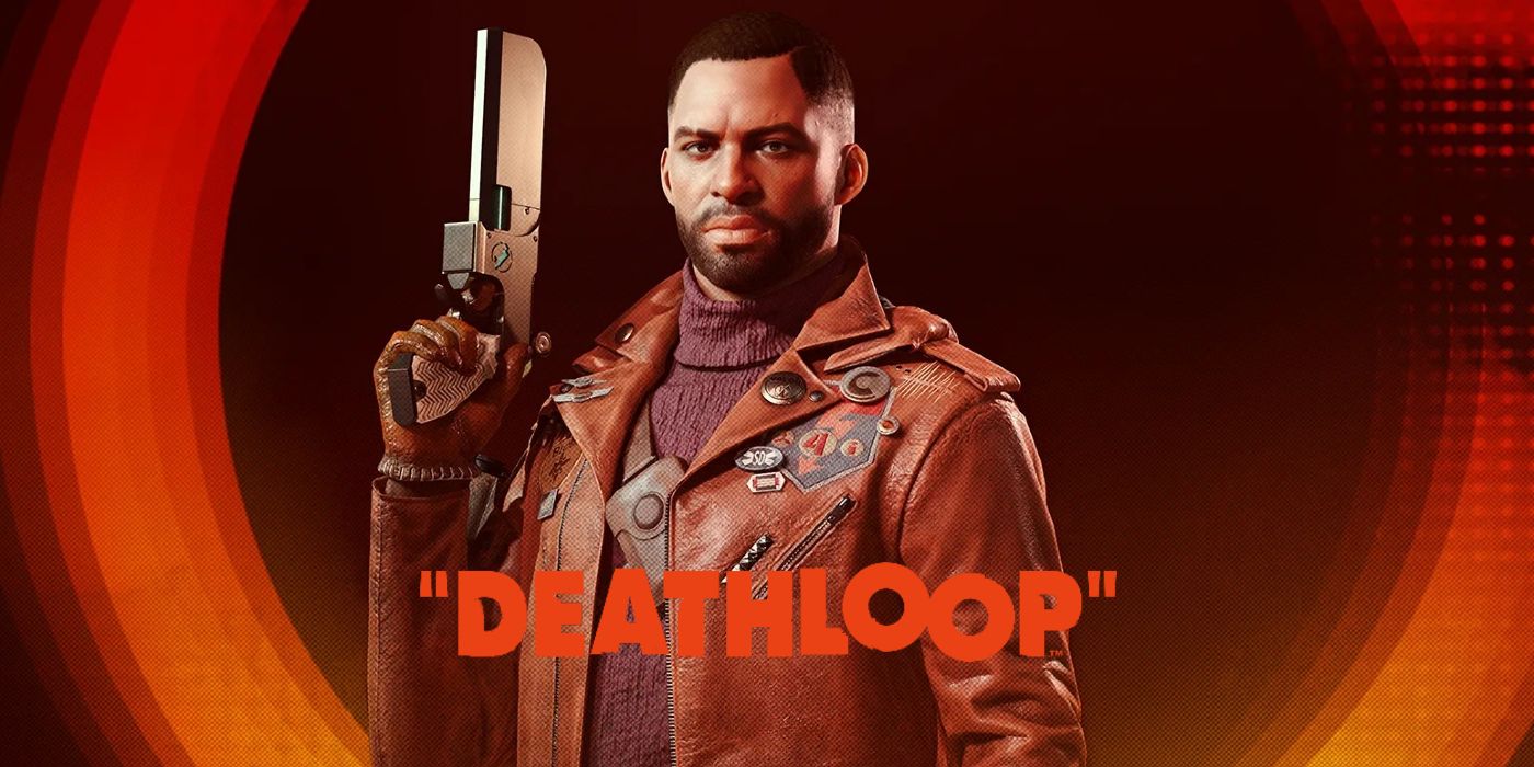 Colt holding a gun in Deathloop.