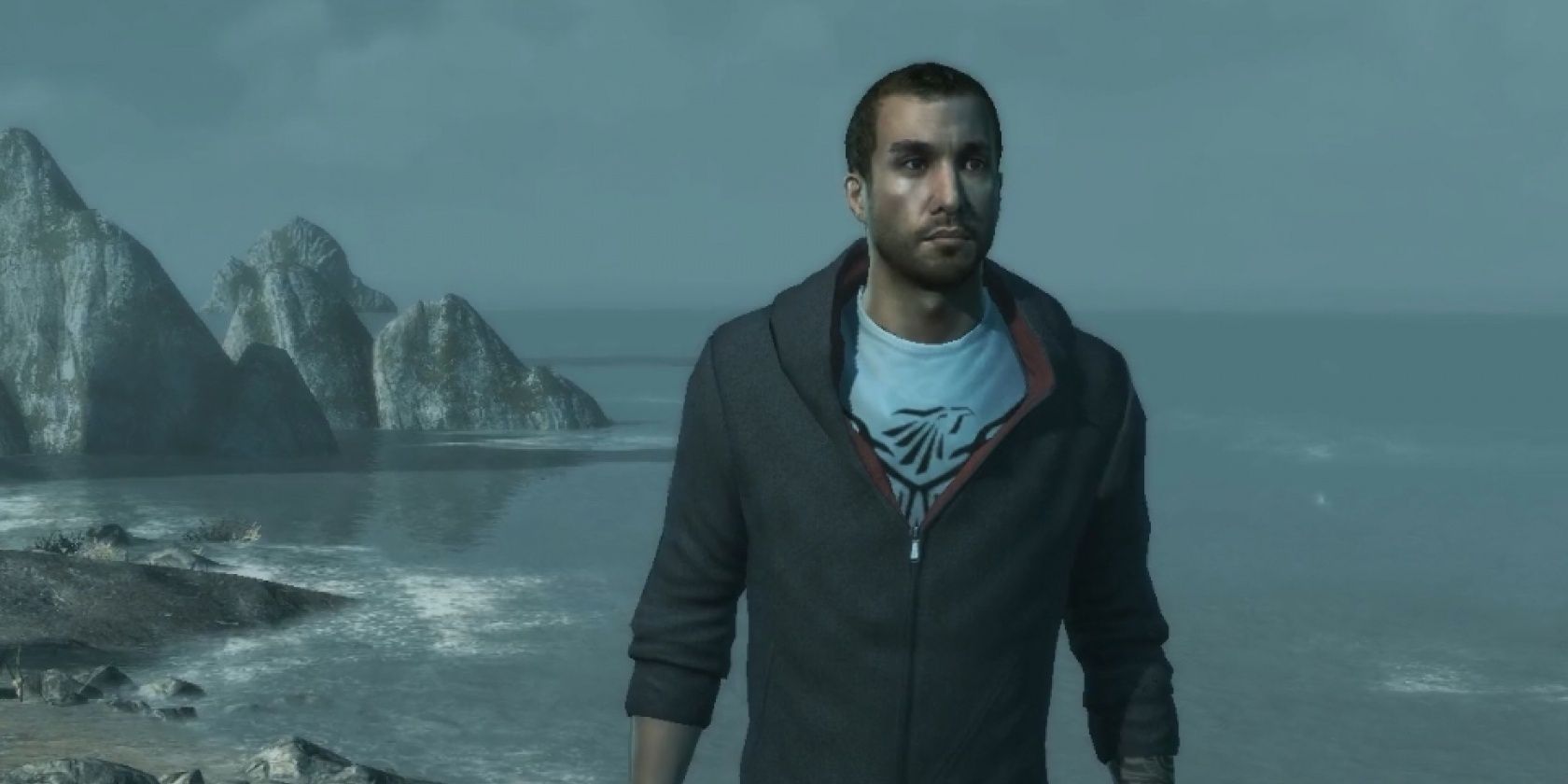 Desmond Miles on the Animus Island in Assassin's Creed Revelations 