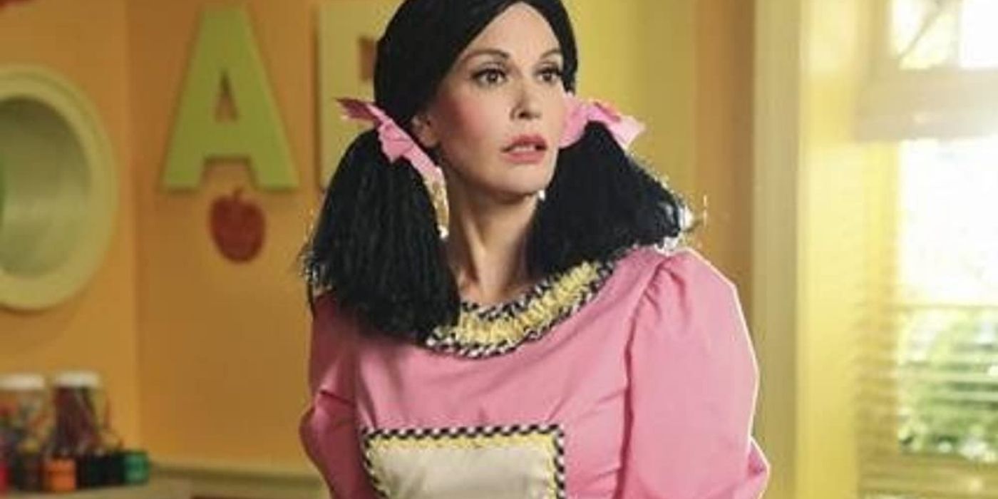 Susan wearing a doll costume in Desperate Housewives