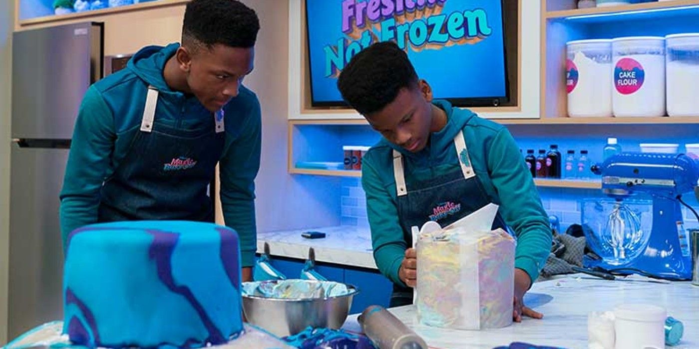 Disney's Magic Bake-Off Fresh Not Frozen Featured Preparing Their cake
