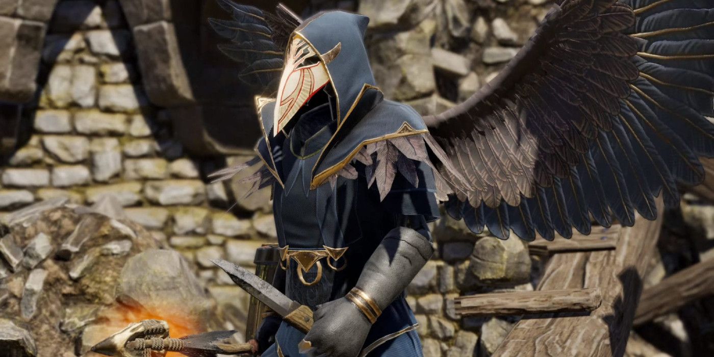 A character from Divinity Original Sin 2 wearing the Vulture Armor Set