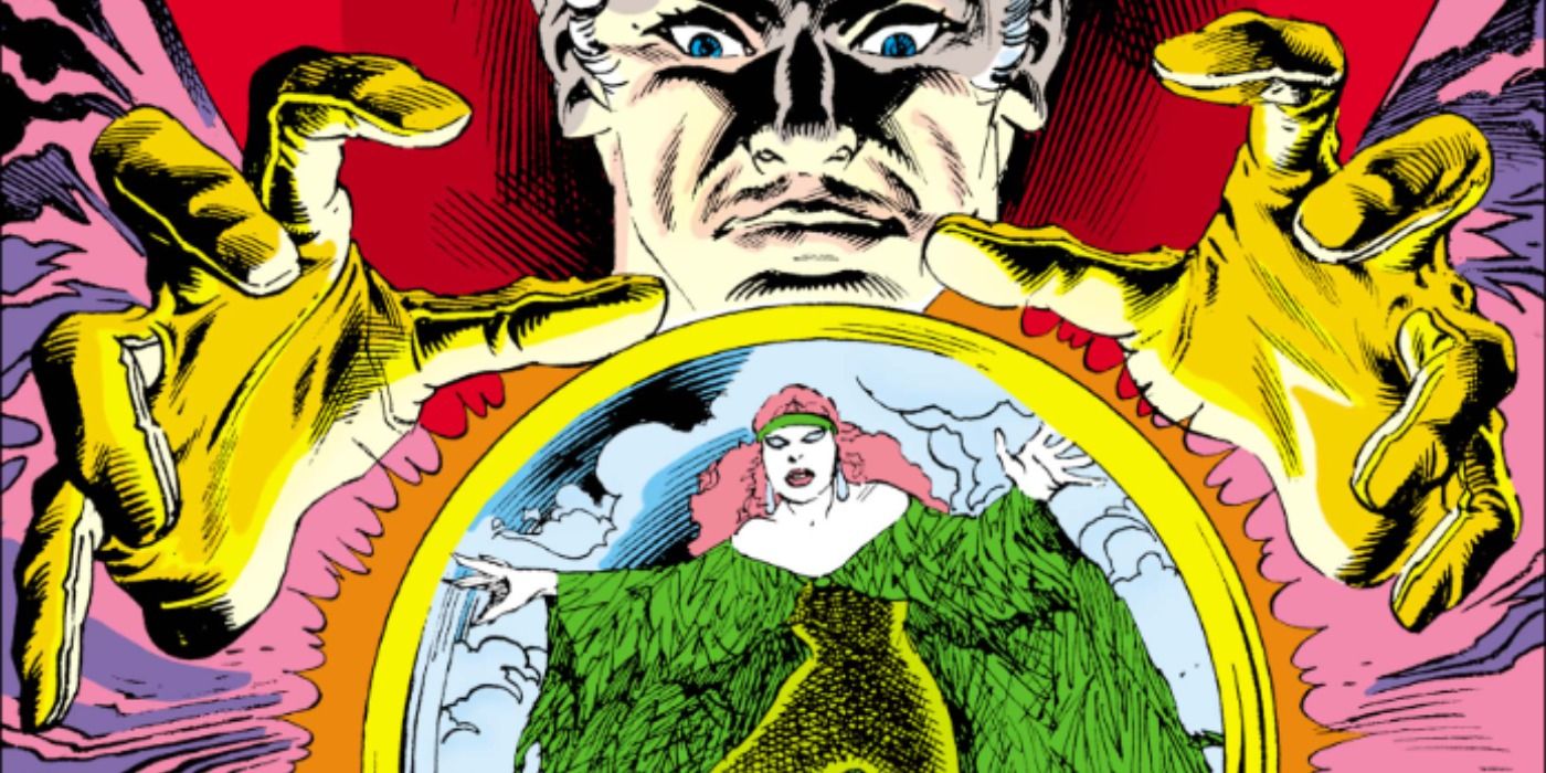 Doctor Strange sees Dream Weaver in his crystal ball in Marvel Comics.
