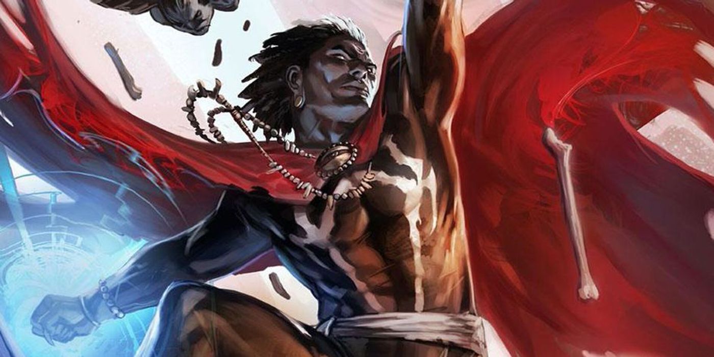 Doctor Voodoo using his magical powers.