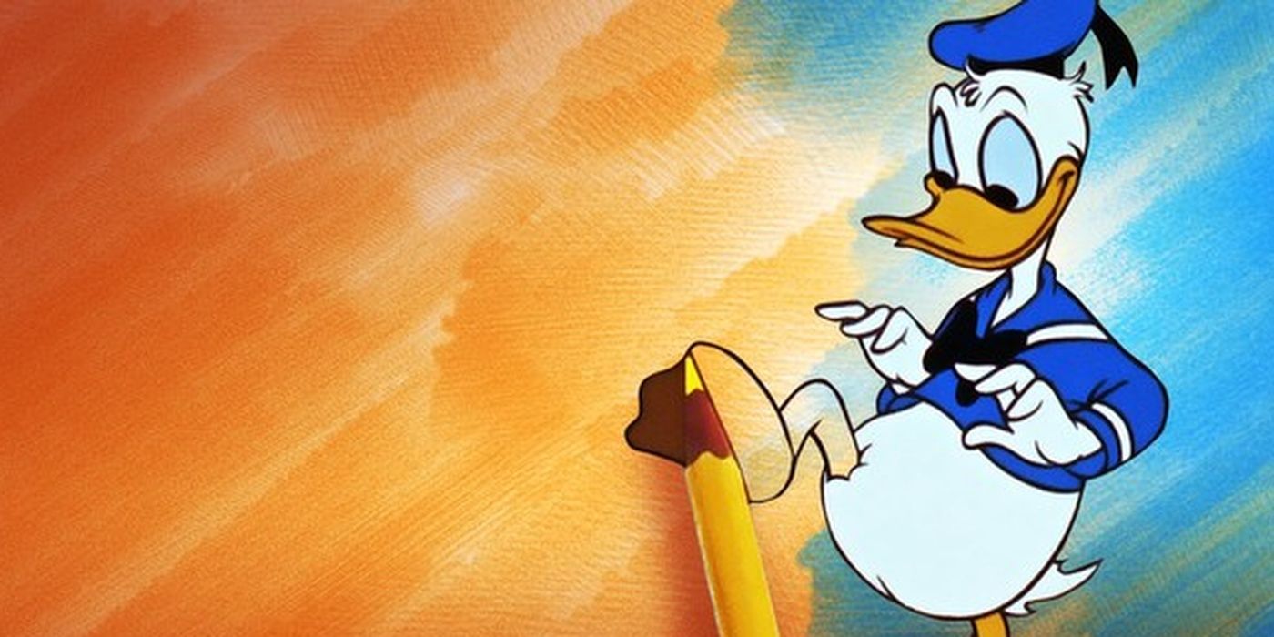 Donald Duck interacting with a pencil in The Plausible Impossible