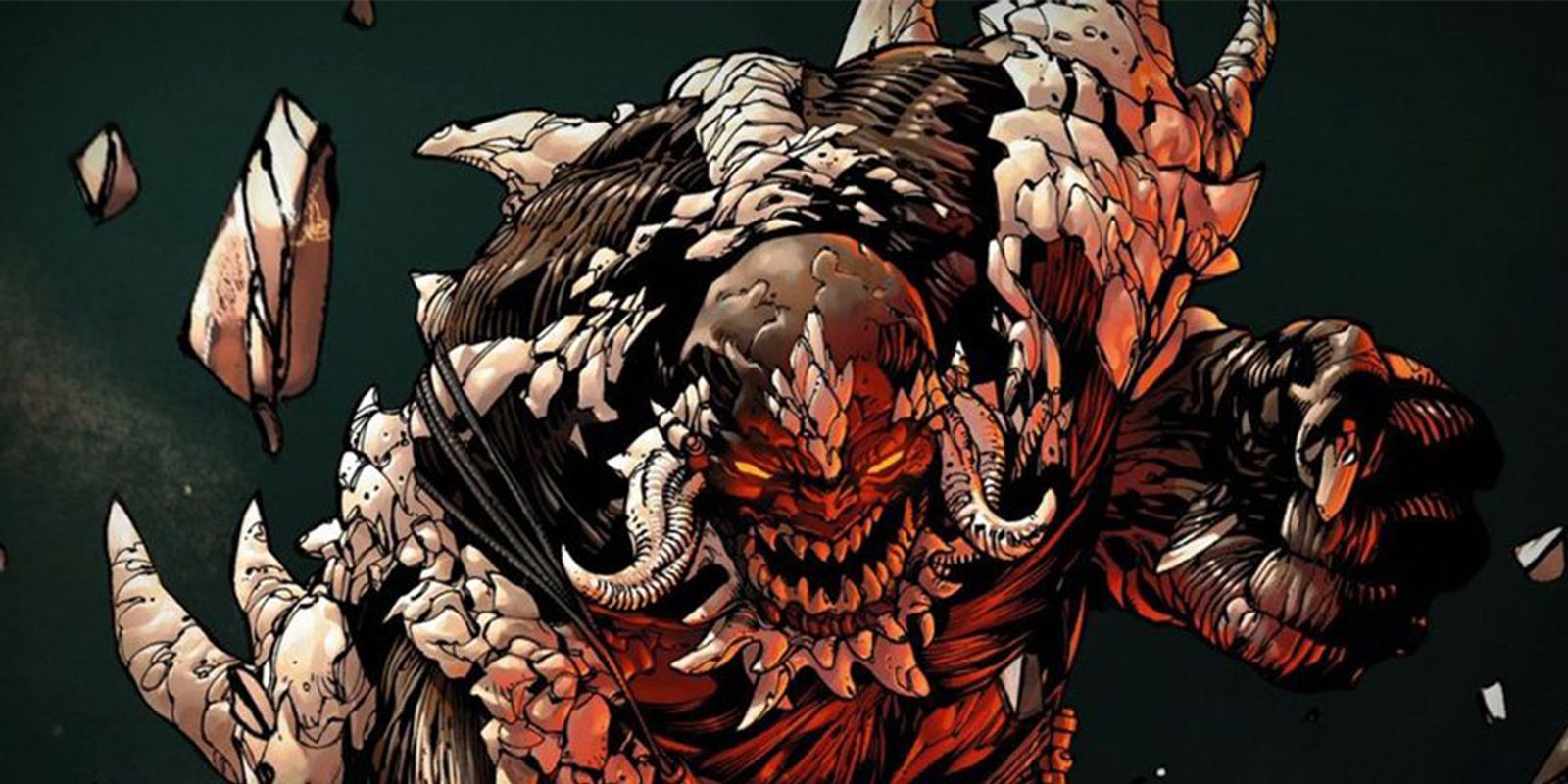 Doomsday roaring in battle in DC comics