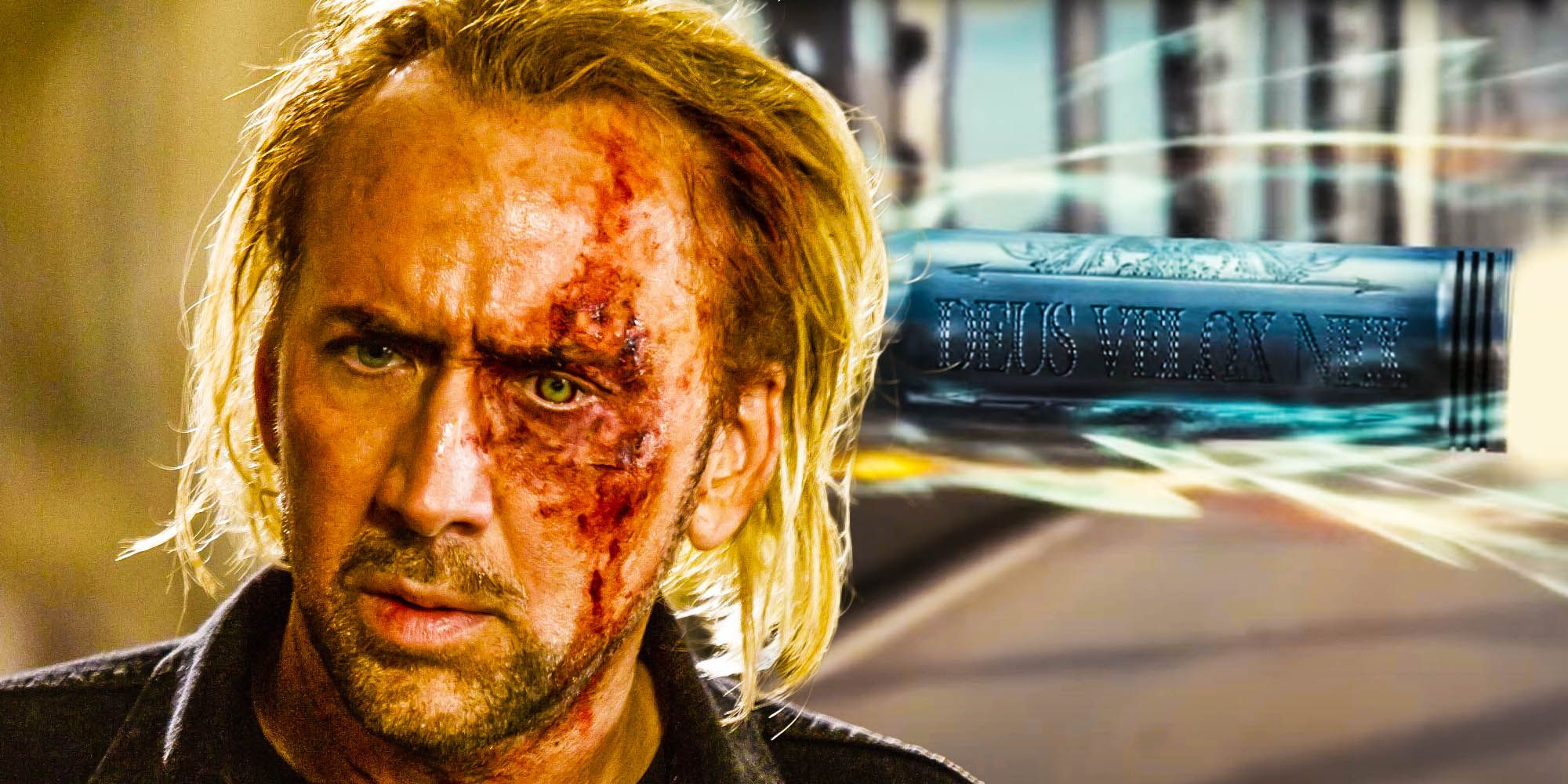 Drive Angry Nicolas Cage Bullet inscription