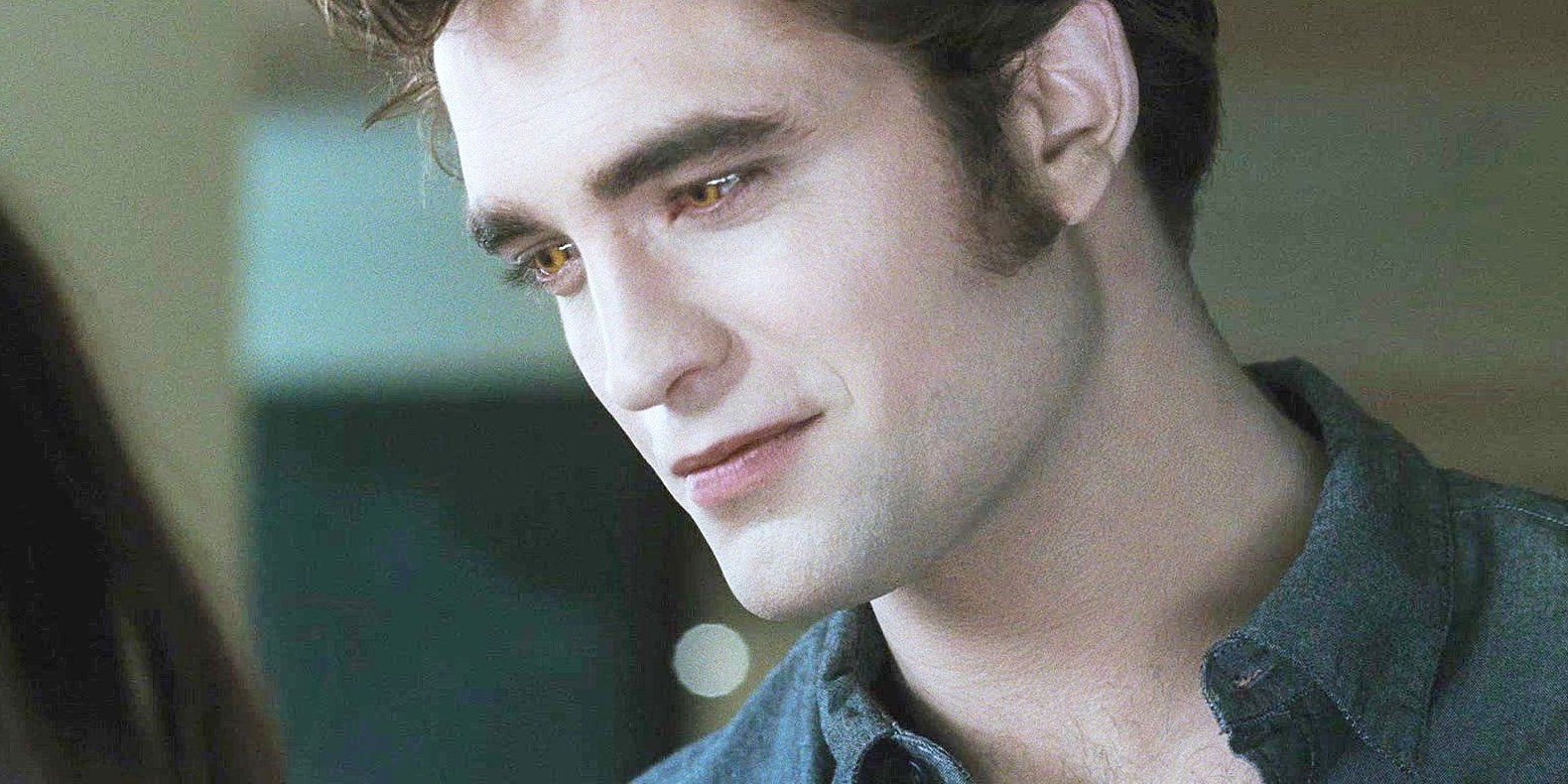 Edward Cullen smiling down at Bella in Eclipse