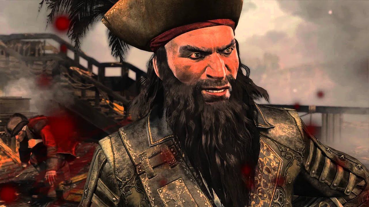 Edward Thatch looks scornfully at some in Assassin's Creed Iv: Black Flag.