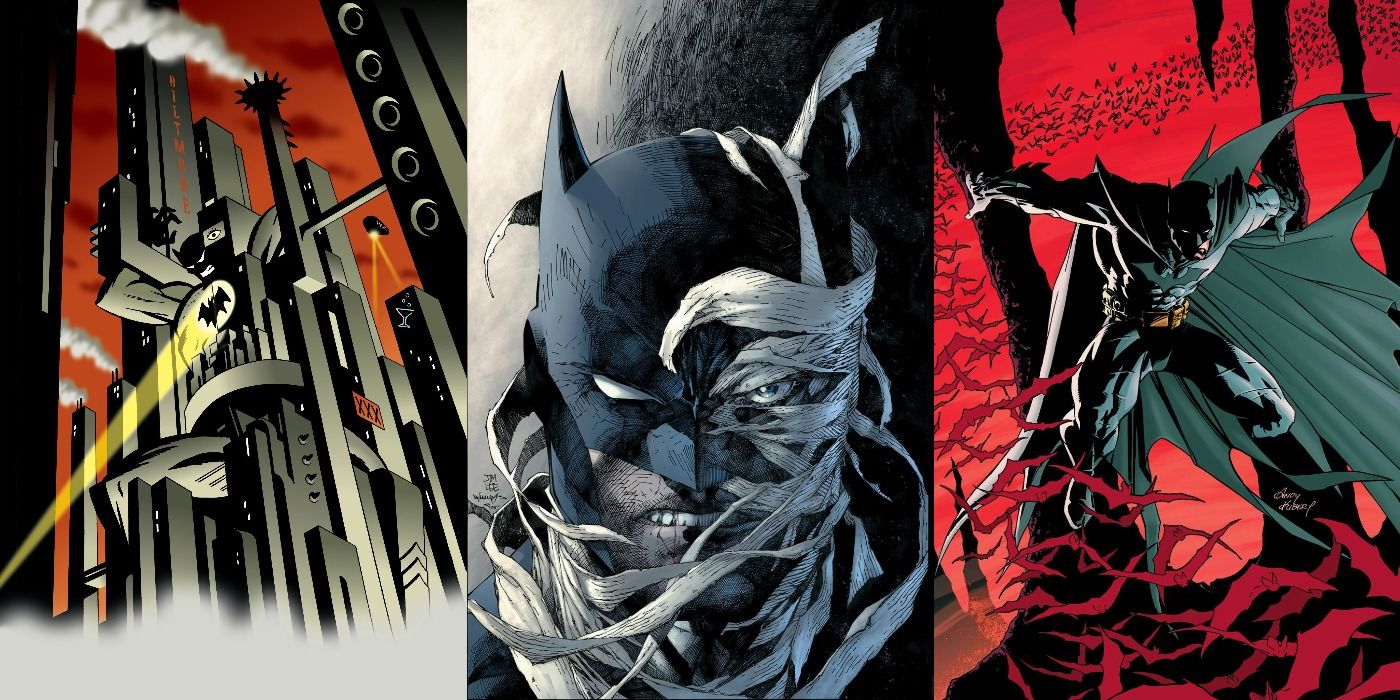 Split image of cover artworks of Ego, Hush, and Batman and Son.