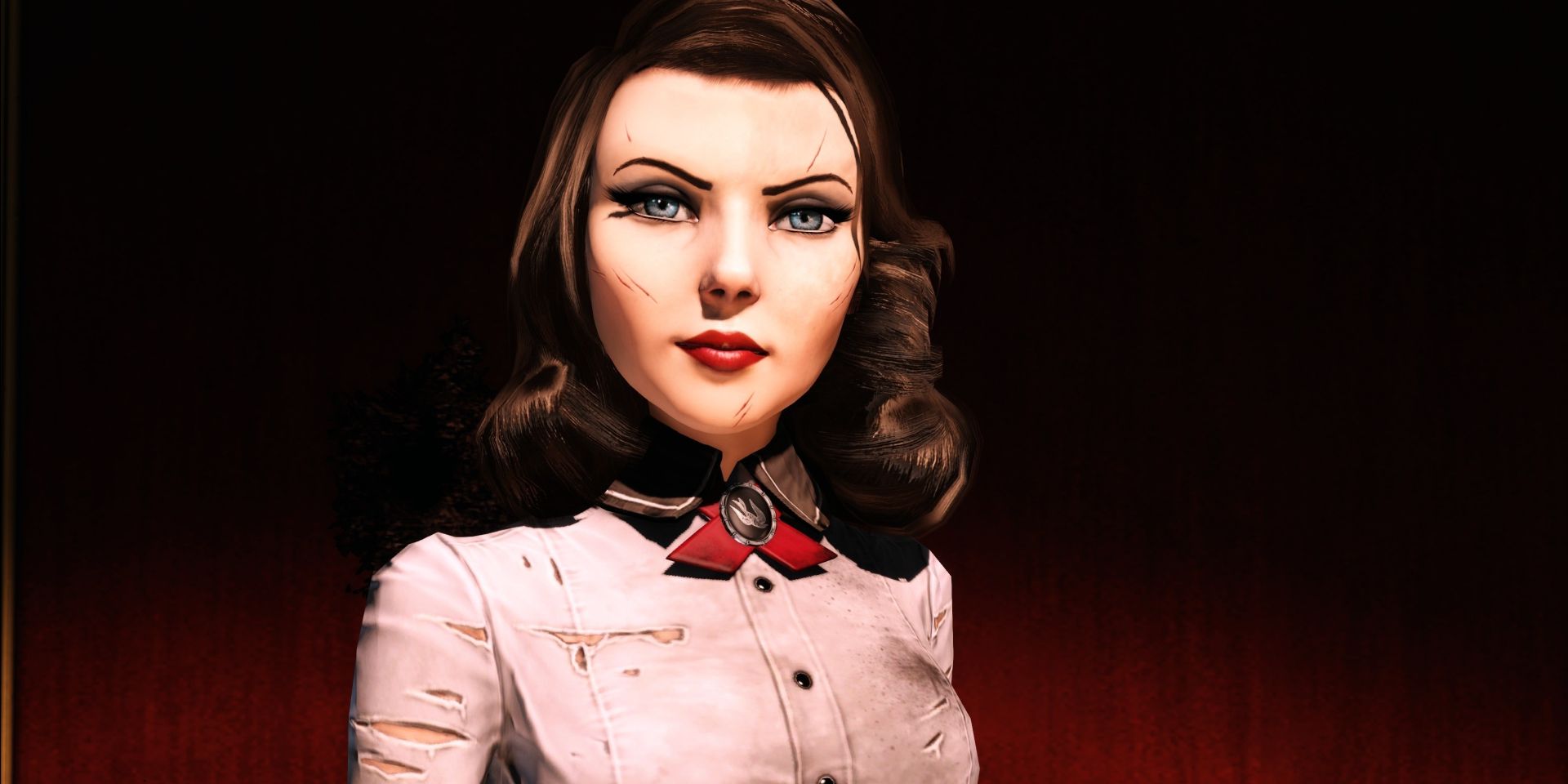 A close up of the character of Elizabeth from Bioshock Infinite's Burial At Sea DLC.