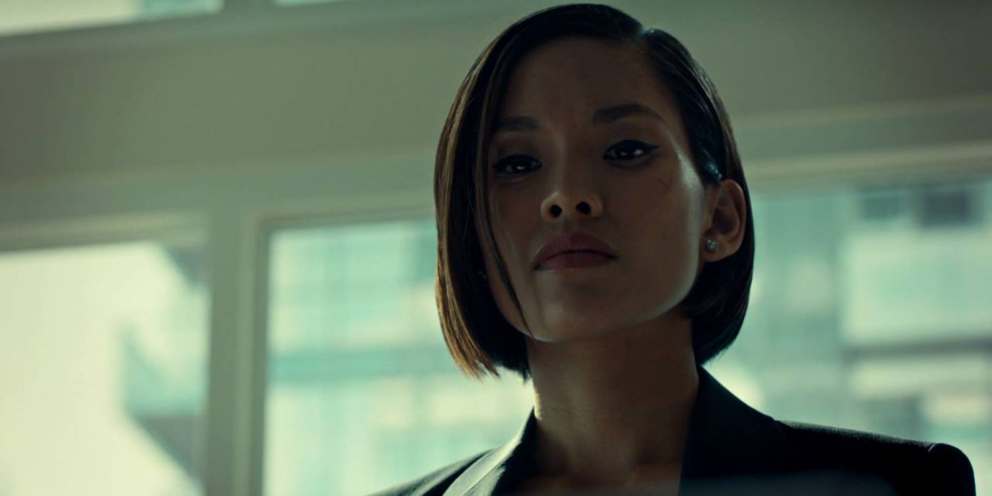 An image of Evie looking down in the show Orphan Black.