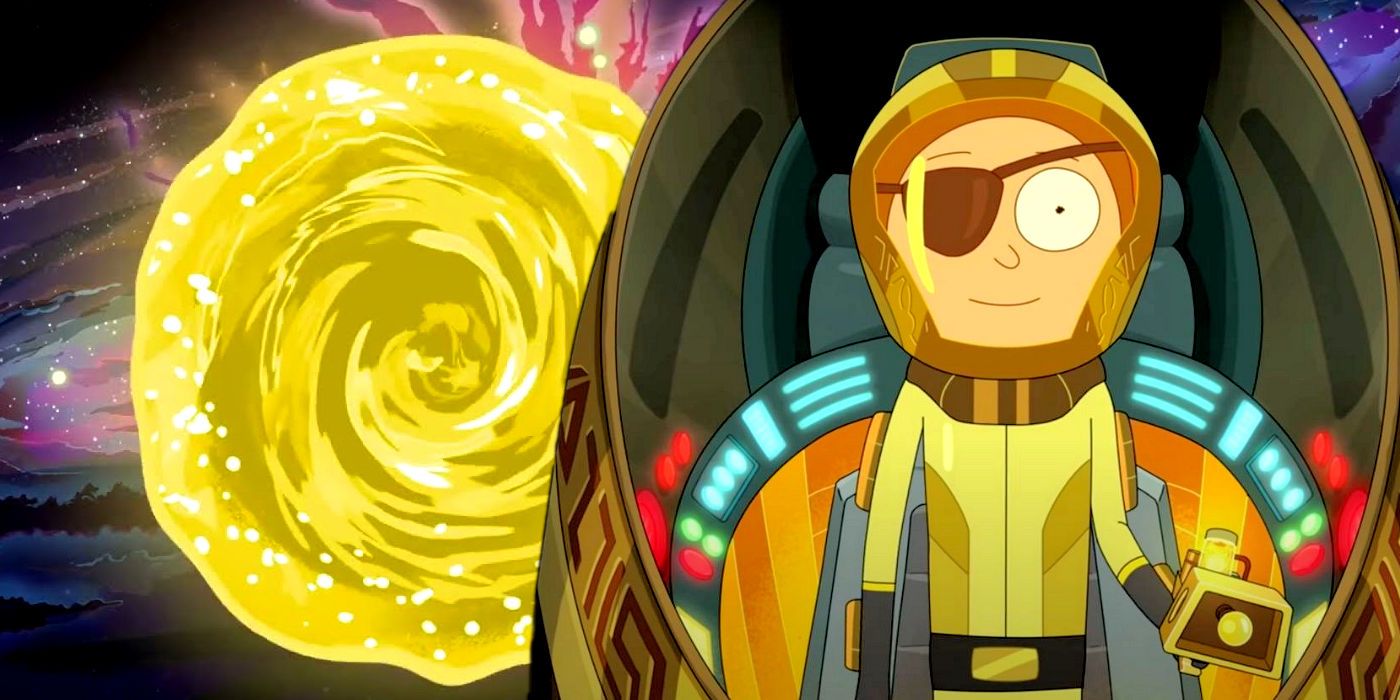 Evil Morty and Yellow Portal in Rick and Morty Season 5 Finale