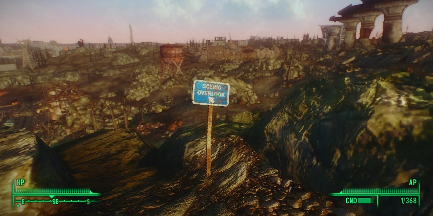 The wasteland of Fallout 3, lit with an ENB preset