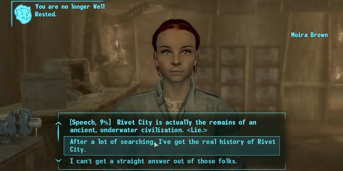 Moira Brown talking to the player in Fallout 3