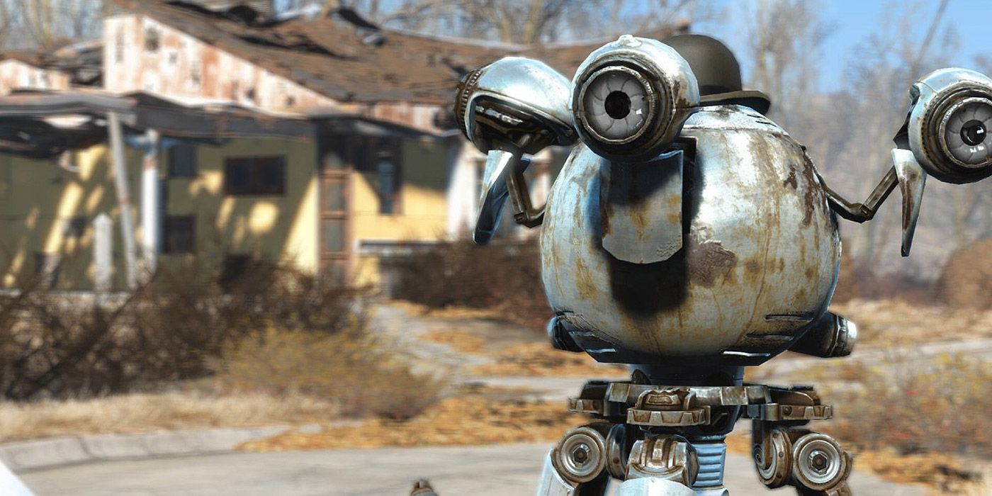 Codsworth standing outside the player's home in Fallout 4
