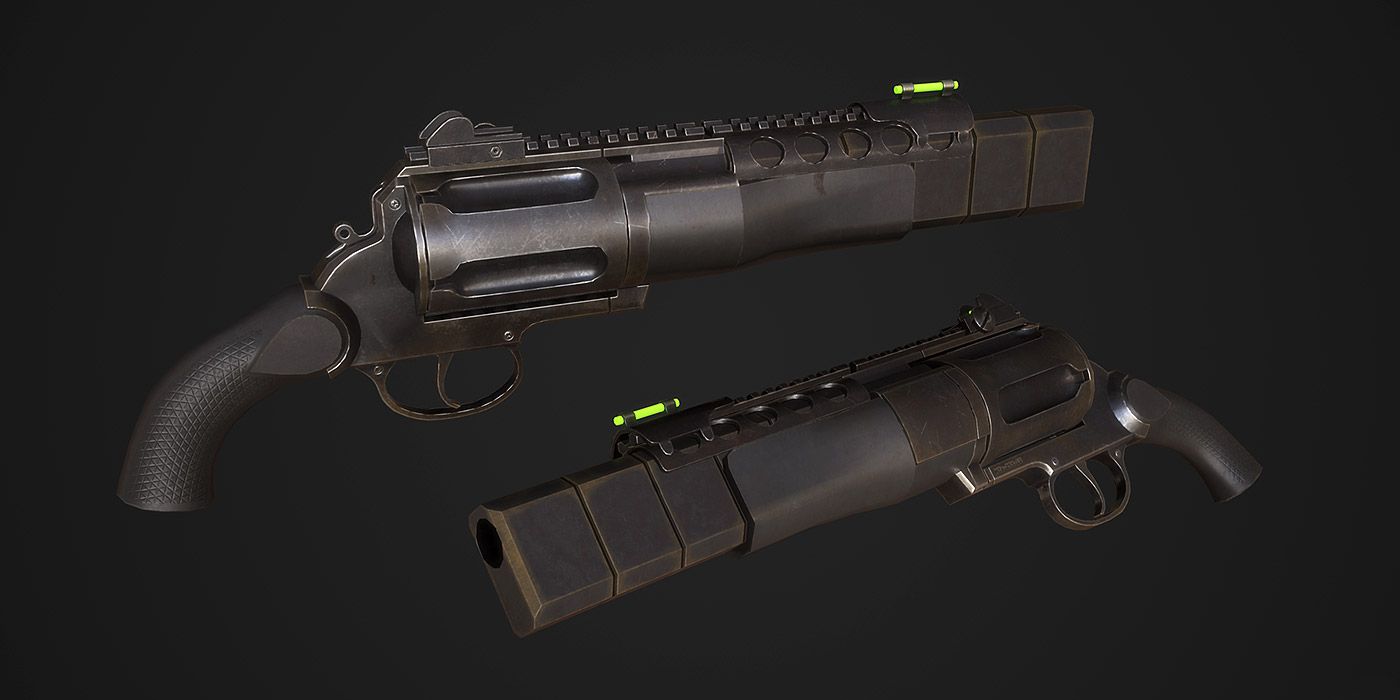 A shot of the pistol shotgun mod for Fallout 4