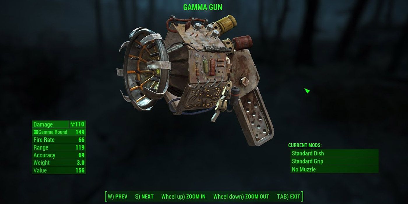 A shot of the Gamma Gun pistol from Fallout