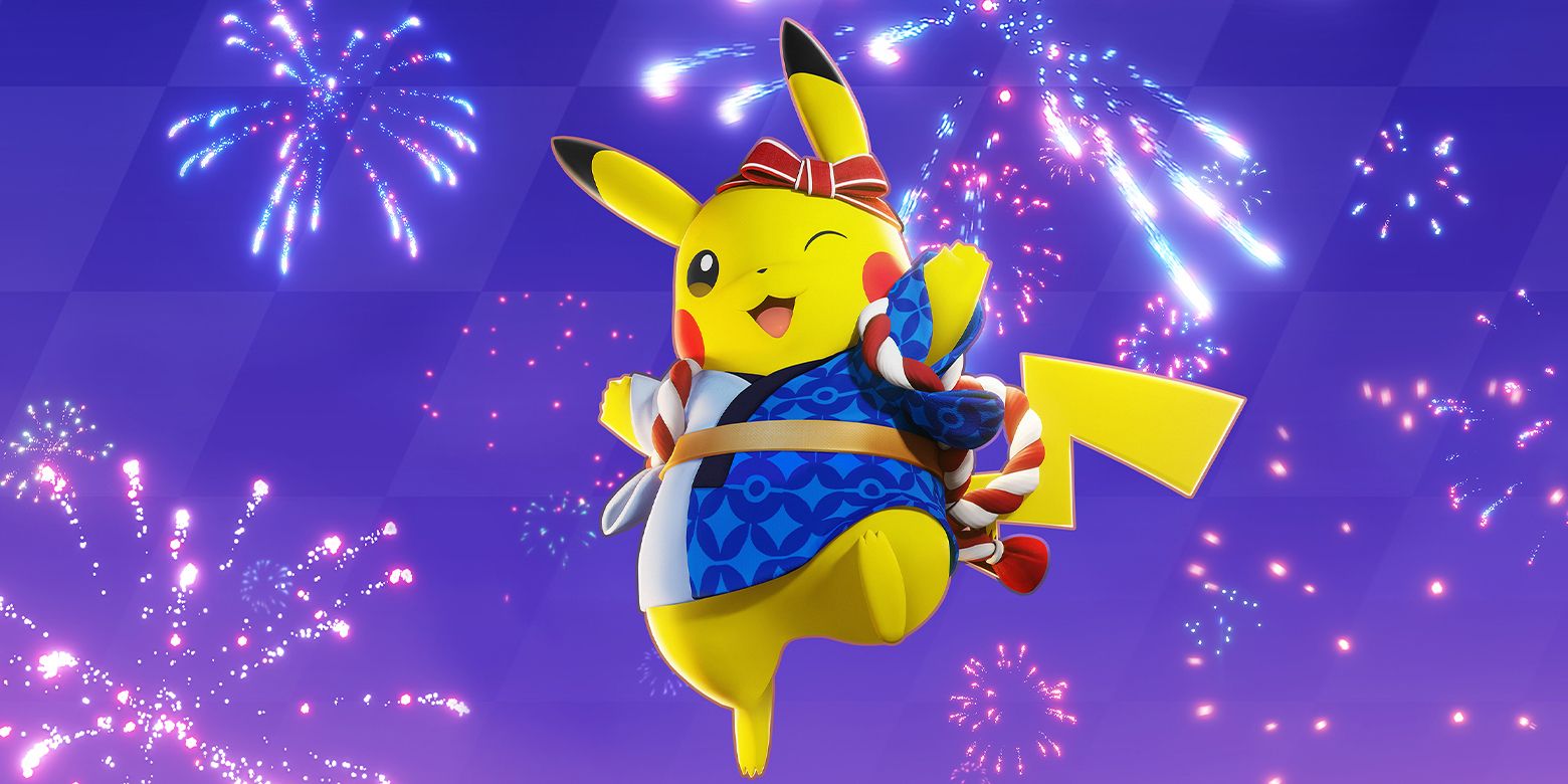 Artwork of Festival Style–Holowear Pikachu for Pokémon Unite on Mobile