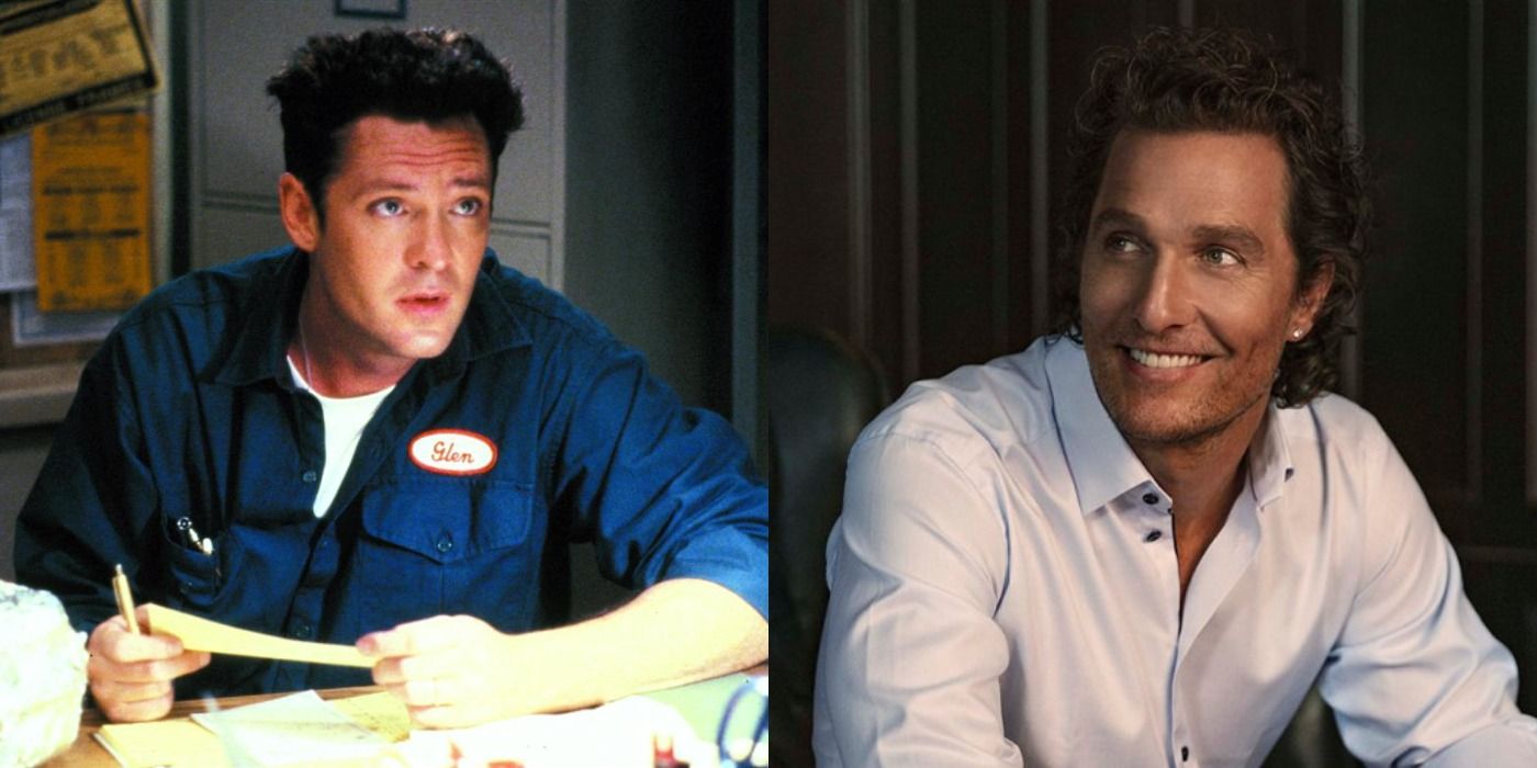 Split image showing Glen from Free Willy, and actor Matthew McCounaghey