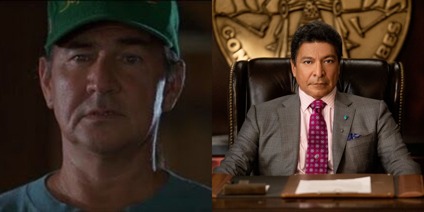 Split image showing Randolph from Free Willy, and actor Gil Birmingham