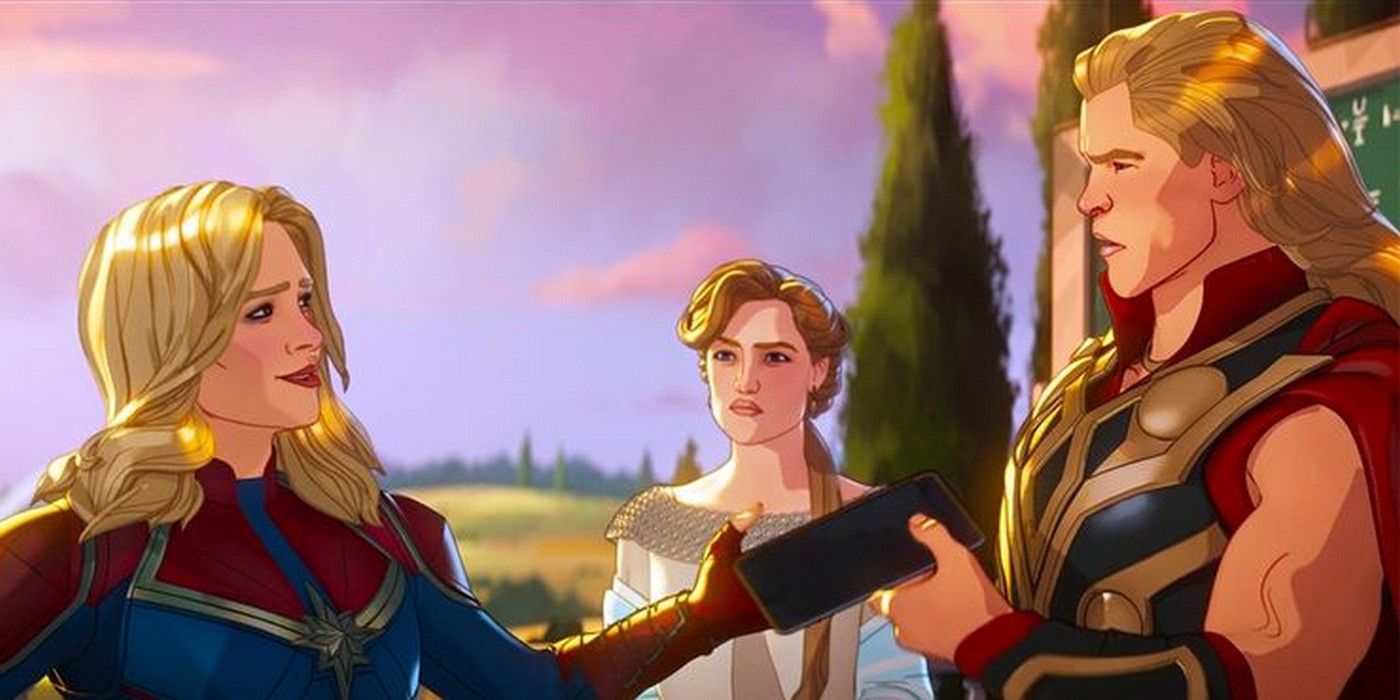 Frigga, Captain Marvel and Thor in What If