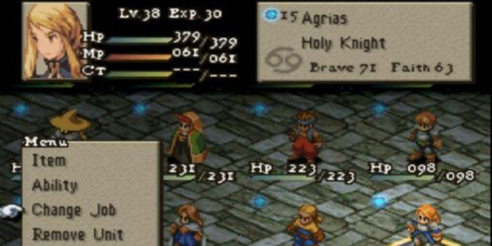 Gameplay from Final Fantasy Tactics on PS1