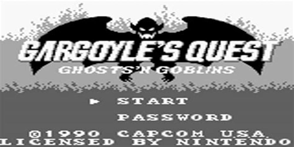 Star screen for the game Gargoyle's Quest Ghosts 'n Goblins on Game Boy.